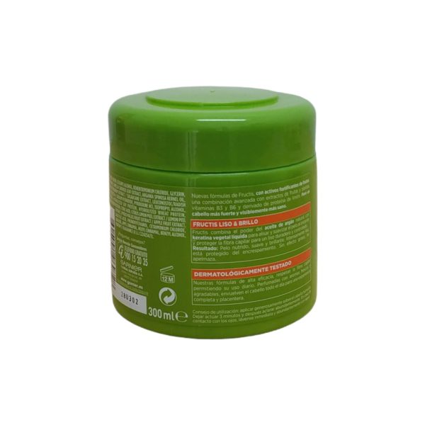 Fructis Mascarilla Liso & Brillos 300ml. - Imagen 2