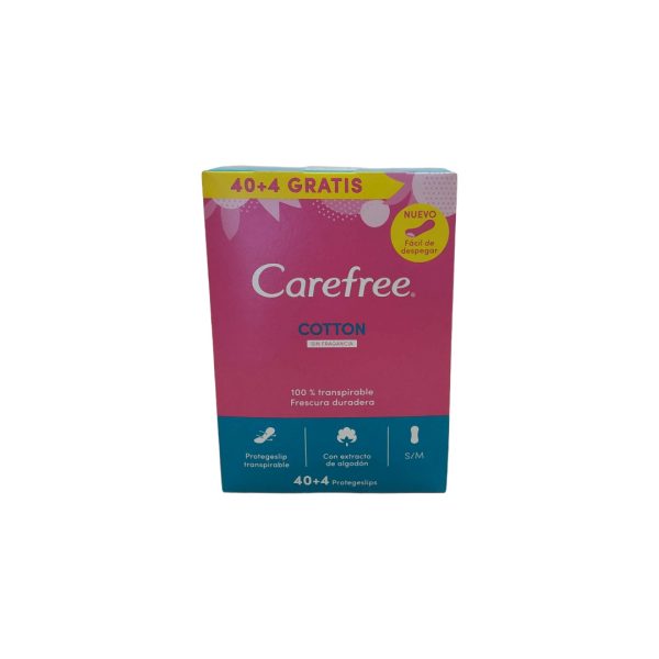 Carefree  salva slip. sin perfume 40 + 4 gratis