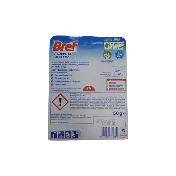 Bref W.C. Power Activ Agua de coco 50 grs. - Imagen 2