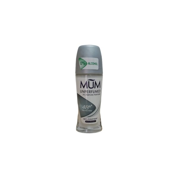 Mum Desodorante Roll on Unperfumed 50ml.