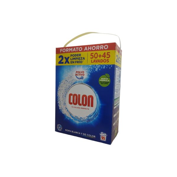 Colon Detergente en polvo 95 cacitos  (4.75 kilos )