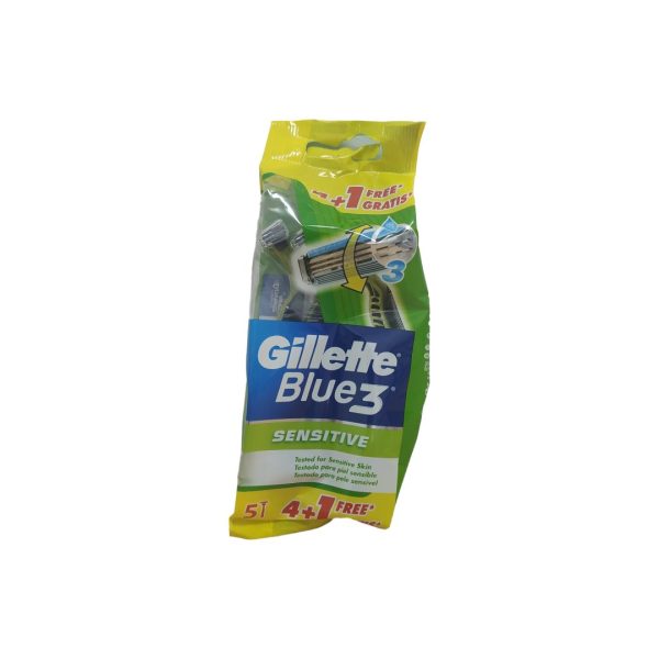 Gillette Blue3 Sensitive 3 laminas pack 5 uds ( 4 + 1 gratis)