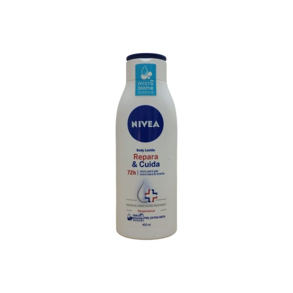 Nivea Body milk Repara & Cuida  piel extra seca 400ml.