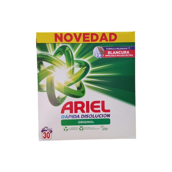 Ariel Detergente en polvo 30 cacitos