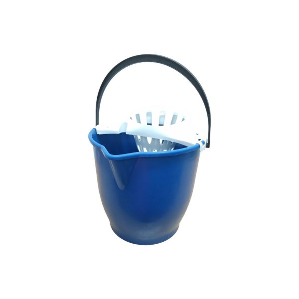 Cubo con escurridor azul compact 13 Litros