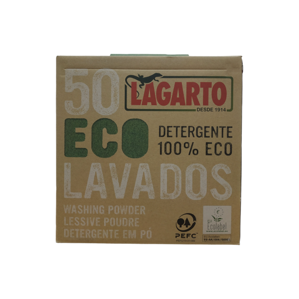 Lagarto detergente en polvo 100% eco ( 50 cacitos)