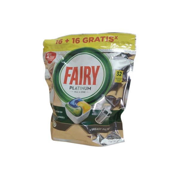 Fairy lavavajillas a maquina platinum 32 capsulas