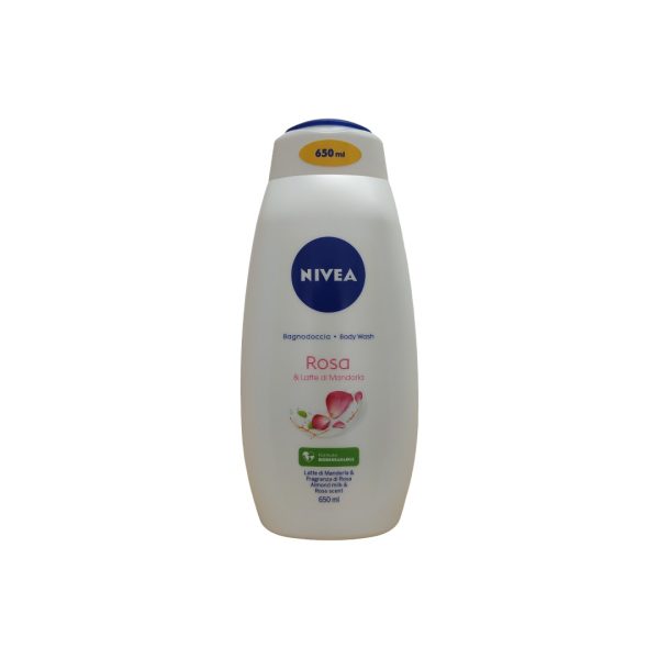Nivea gel de baño crema con leche de rosas y almendras 650ml