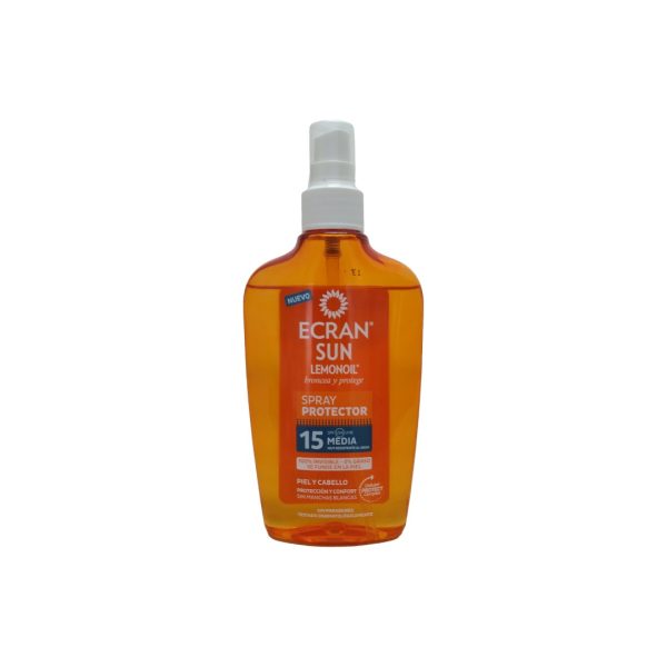 Ecran sun spray protector 15 media piel y cabello 200ml